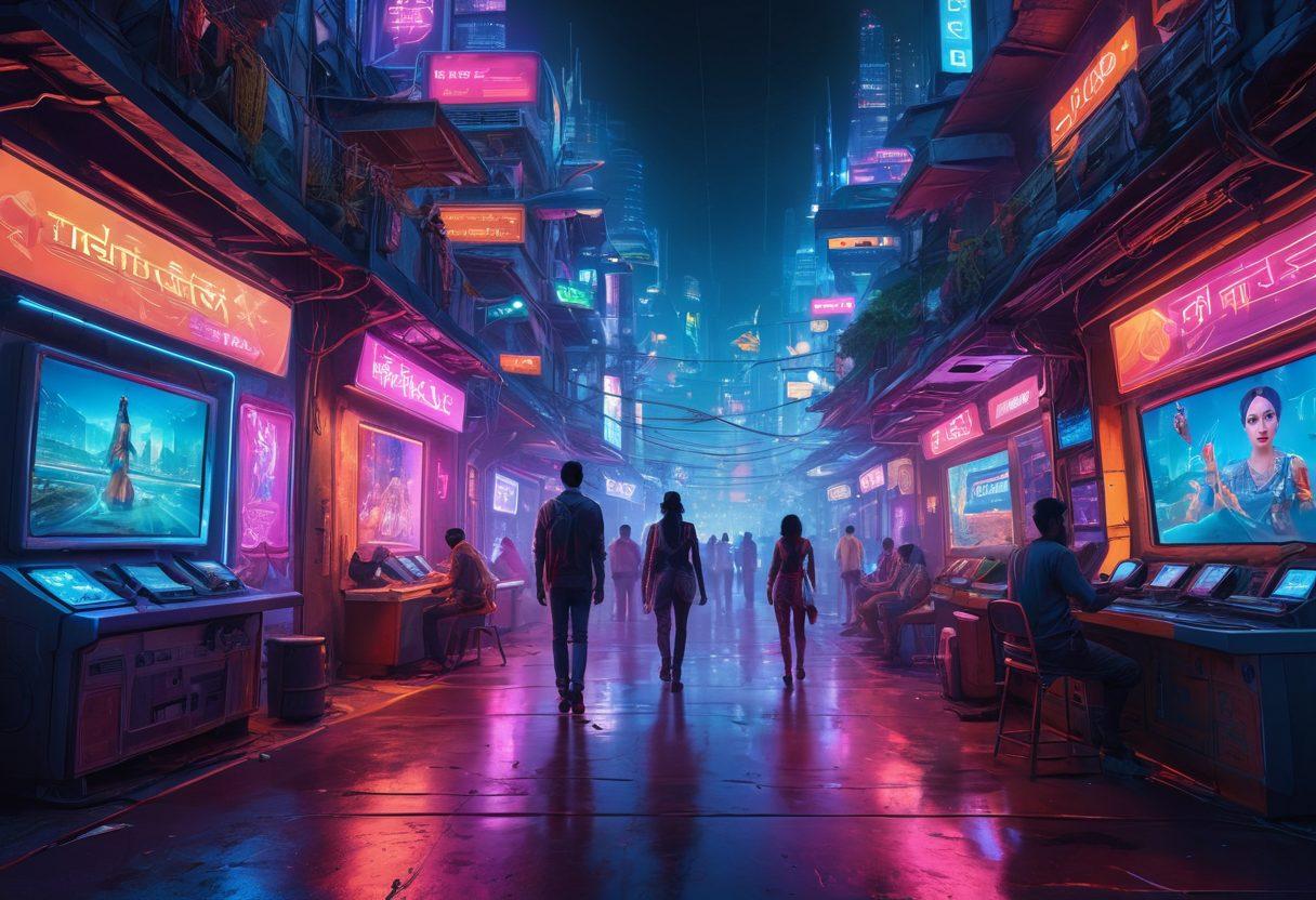 A captivating digital landscape showcasing the rise of Indian adult content, featuring vibrant neon lights and diverse characters engaging with various streaming devices. Illustrate a dynamic mix of cultural elements and modern technology, highlighting the fusion of tradition and digital trends. Infuse a sense of empowerment and exploration within the scene. cyberpunk. vibrant colors. 3D.